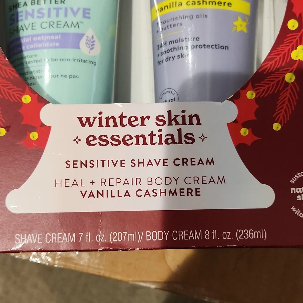 NEW EOS Sensitive Shave Cream AND Heal +Repair body cream. New in box